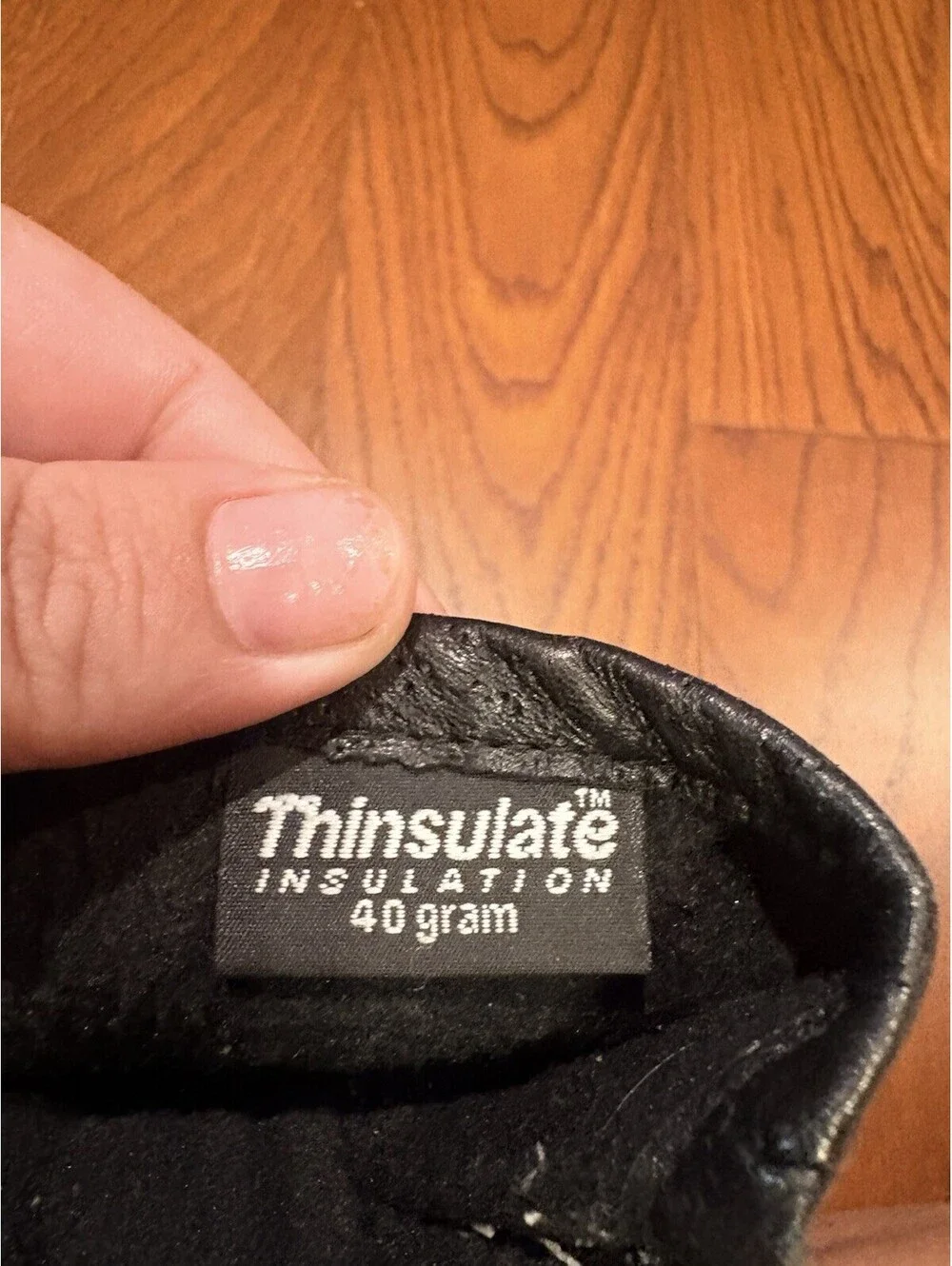 Thinsulate Black Leather Lined Winter Gloves 40 gram Womens Size XLarge